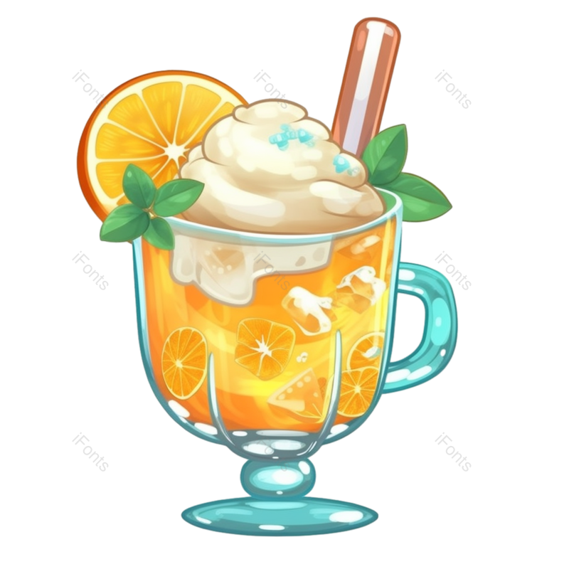 插图图片,芒种元素,夏至PNG,气泡水免抠素材